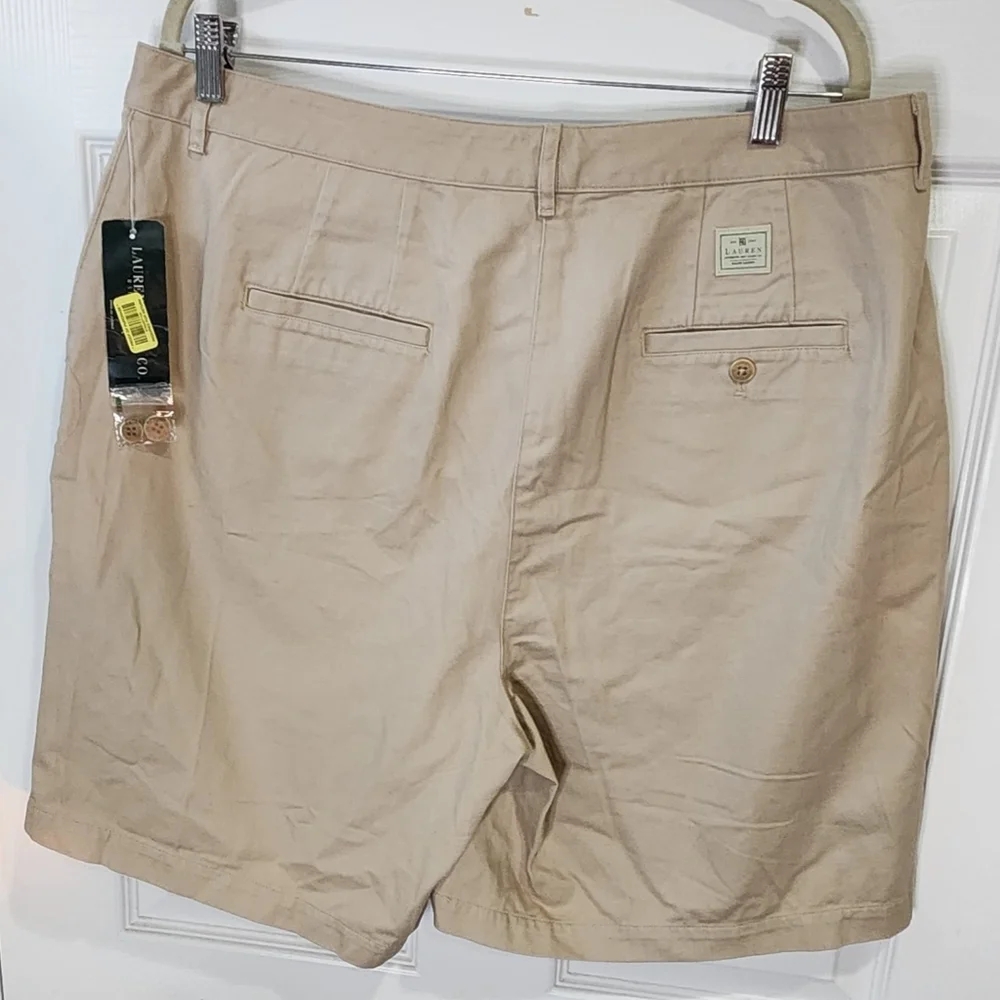 NWT Lauren Ralph Lauren Chino Dress Khaki Shorts Women's size 16w